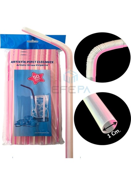 Elegance Artistik Pipet 50 Adet x 10 mm x 280 mm