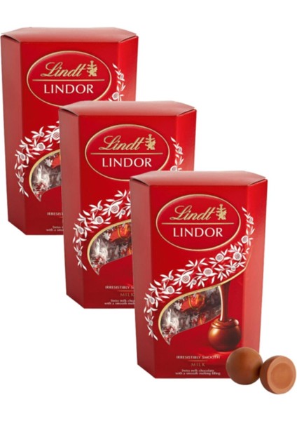 Lindt lindor Cornet Milk Çikolata 200 gr x 3 Adet