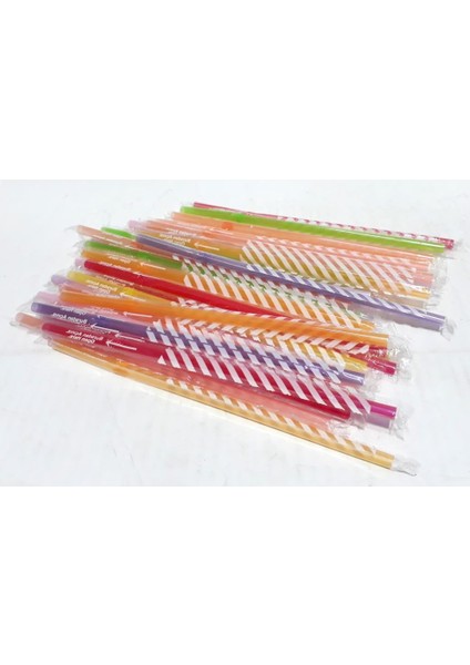 Jelatin Sargılı Körüklü Renkli Frozen Pipet 100 Lü