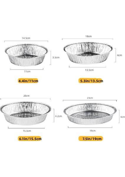 Tuz Golu 10 Parça Ev Hava Fritöz Prototip Pişirme Tek Kullanımlık Folyo 8 " / 15.5 cm. (Yurt Dışından)