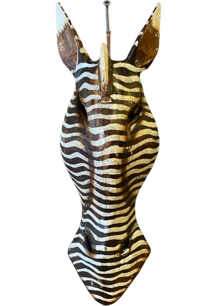 Anıl Hediyelik Ithal 35 cm Ahşap Zebra Zürafa Duvar Mask