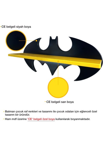 Çocuk Odası Duvar Rafı - Ahşap - Batman fırsatları
