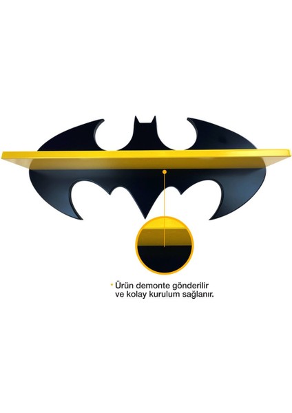 Çocuk Odası Duvar Rafı - Ahşap - Batman indirimleri