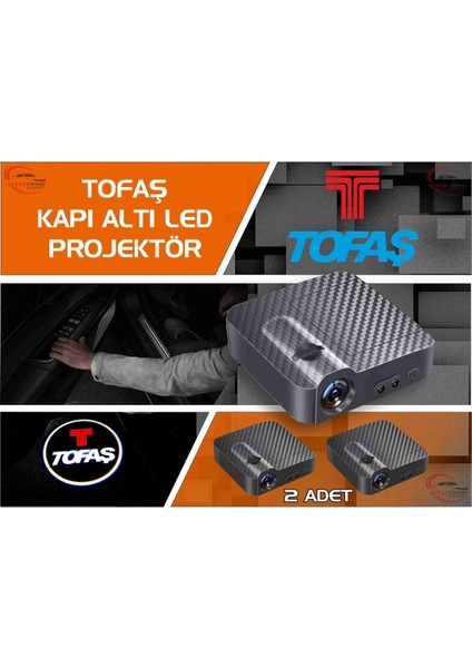 Tofaş Araçları Için Kapı Altı Logo 7 LED Projektör (2 Adet)