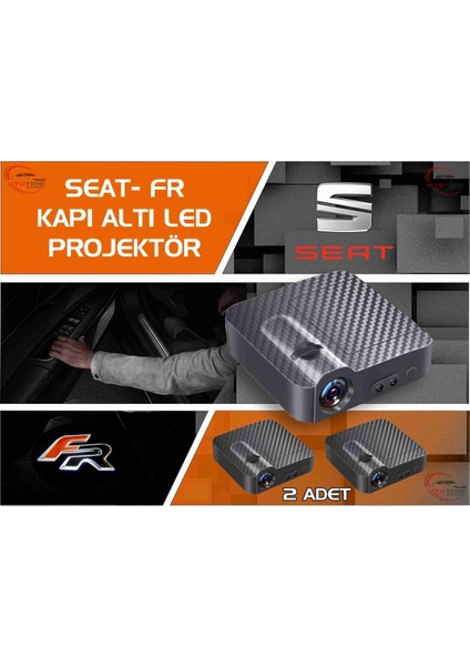 Seat Fr Araçları Için Kapı Altı Logo 7 LED Projektör (2 Adet)