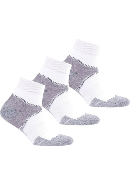 Unisex Walking Patik Çorap Beyaz 3'lü Paket