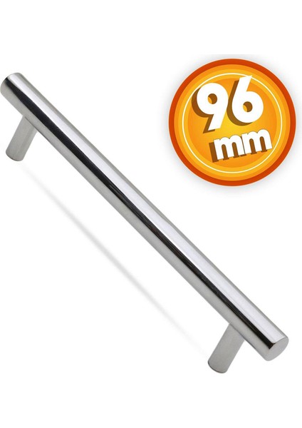 Gül Boylu Mobilya Mutfak Çekmece Dolap Dolabı Kapak Kulpu Kulbu 96 mm Krom Metal Kulpları