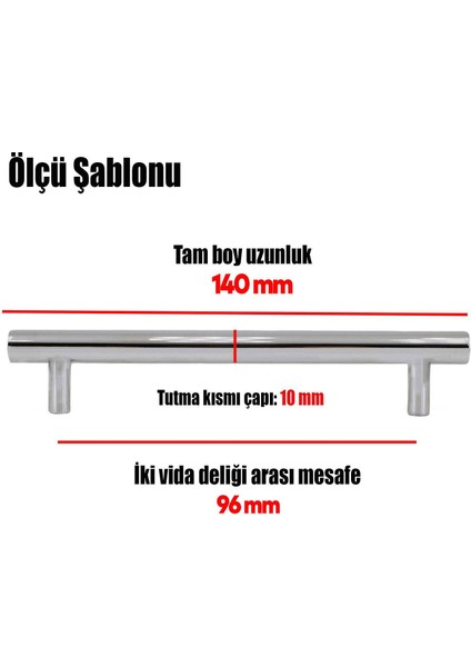 Gül Boylu Mobilya Mutfak Çekmece Dolap Dolabı Kapak Kulpu Kulbu 96 mm Krom Metal Kulpları