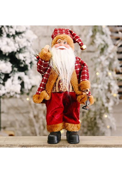 30CM Ayakta Noel Baba Bebek Kandil Noel Dekorasyonu (Yurt Dışından)