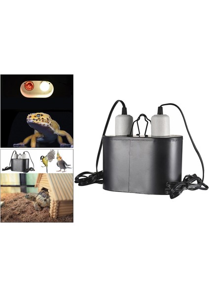 Sürüngen Işık Fikstür Kubbesi Çift Lamba Fikstürü Uva Uvb Isı Lambası Için Tropikal (Yurt Dışından) fiyatları