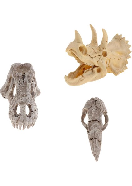 Sürüngen Terraryum Dekor Vivarium Süsleme Örümcek Mağara Reçine Kafatası Triceratops (Yurt Dışından) indirimleri