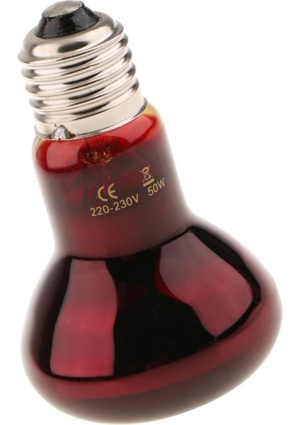 Kızılötesi Basking Spot Lamba Tek Maks. Isı Sürüngen Kırmızı Ampul Işığı 50W (Yurt Dışından) indirimleri