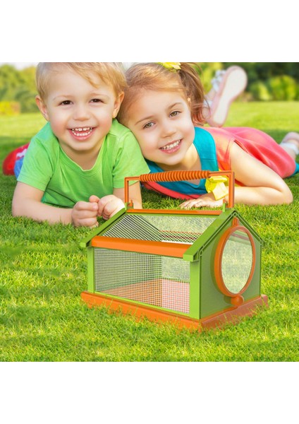 Taşınabilir Kelebek Habitat Kafesi Yaratığı Açık Dış Mekan Çıkarılabilir Çocuklar Yeşil Turuncu (Yurt Dışından) modelleri