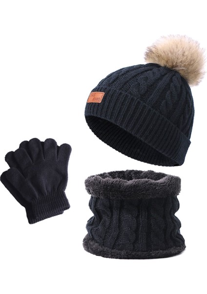 Çocuk Kış Atkı Dış Mekan Sıcak Set Tut (Yurt Dışından)