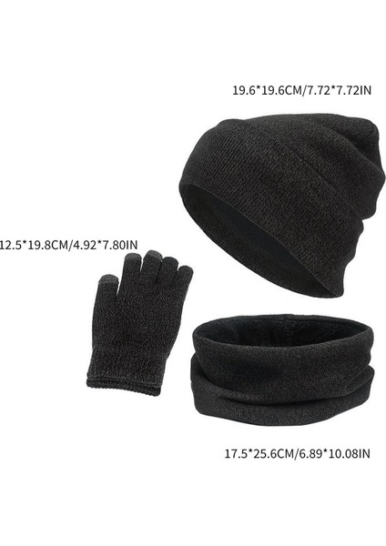 Kış Sıcak Şapka Eşarp ve Eldiven Seti Kadınlar Erkek Kız Erkekler (Yurt Dışından) fırsatları