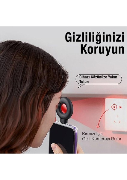 Polham Iphone Lightning Girişli Taşınabilir Mini Kızılötesi Kamera Bulucu, Spy, Hidden Kamera Bulucu