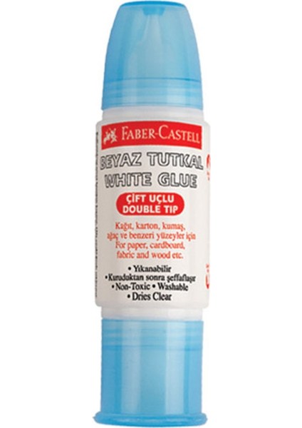 3 Adet Faber-Castell Çift Uçlu Beyaz Tutkal