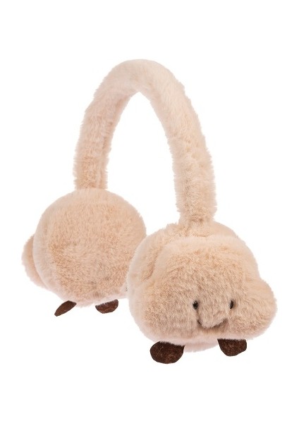 Arıcı Store Yeni Sezon Kız Çocuk Kışlık Somon Rengi Peluş Kulaklık