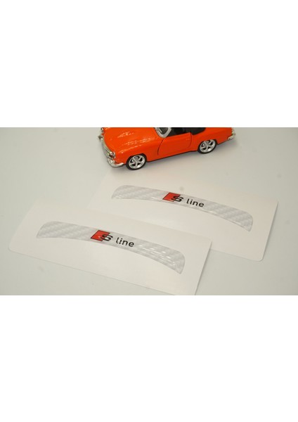 Audi A6 S Line Logo Beyaz Karbon Desen Damla Epoksi Ayna Çamurluk Logo Amblem Seti fiyatları