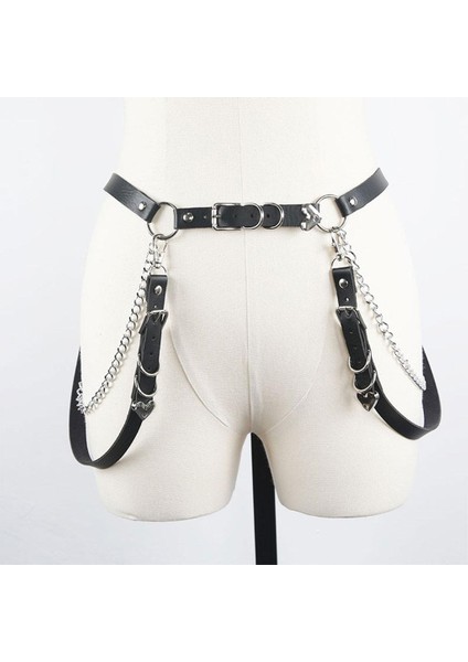 Punk Deri Bel Kemeri Ayarlanabilir Gotik Moda Kadınlar Kayış (Yurt Dışından)