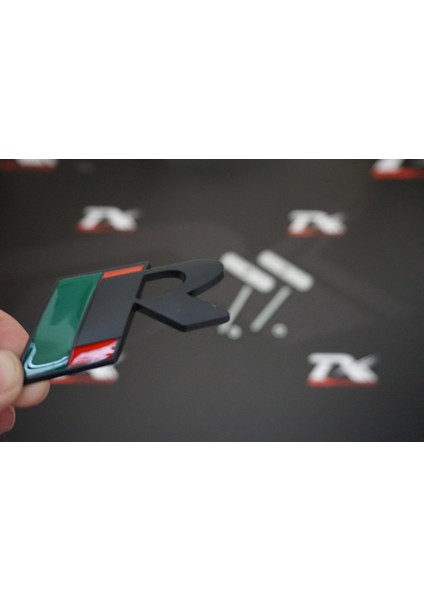 Jaguar R Logo Ön Panjur Vidalı 3D Krom Metal Logo Amblem