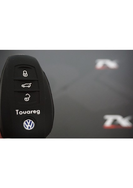 Volkswagen Vw Touareg Logolu 5 Buton 1.kalite Silikon Anahtar Kılıfı