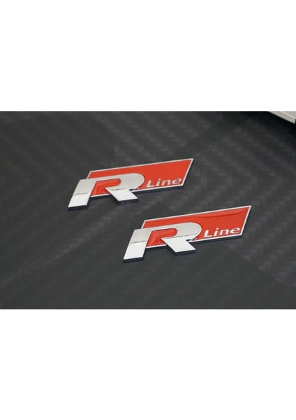 Audi R Line Çamurluk Yanı 3m 3D Krom Metal Logo Seti