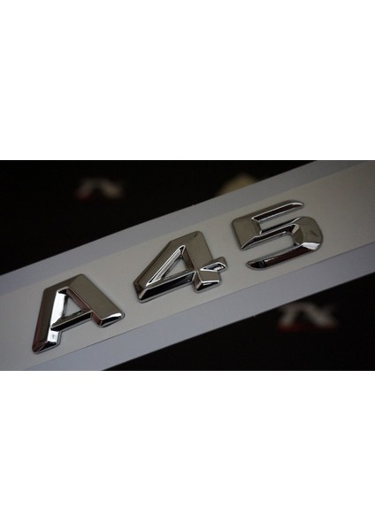 A45 Bagaj Krom Metal 3m 3D Yazı Logo