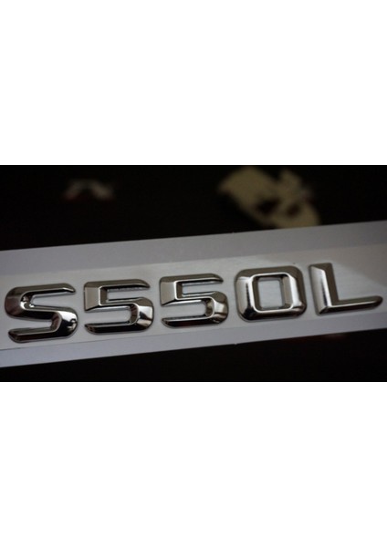 S550L Bagaj Krom Metal 3m 3D Yazı Logo