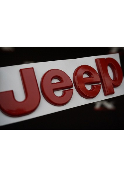 Jeep Kaput Bagaj 3m 3D Kırmızı Abs Logo Amblem Arma