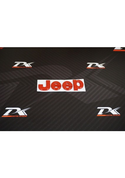 Jeep Kaput Bagaj 3m 3D Kırmızı Abs Logo Amblem Arma