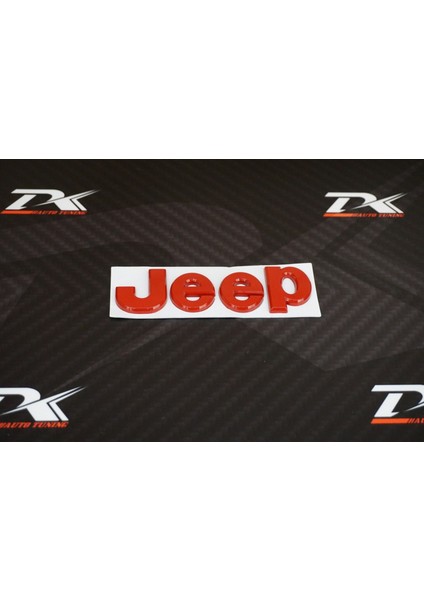 Jeep Kaput Bagaj 3m 3D Kırmızı Abs Logo Amblem Arma