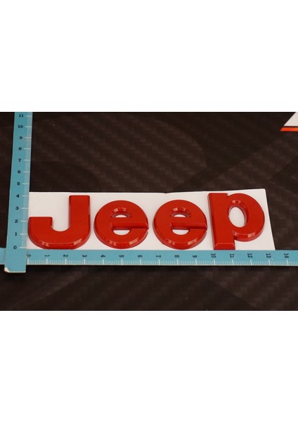Jeep Kaput Bagaj 3m 3D Kırmızı Abs Logo Amblem Arma