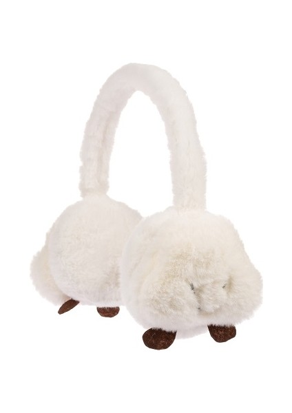 Arıcı Store Yeni Sezon Kız Çocuk Kışlık Krem Rengi Peluş Kulaklık