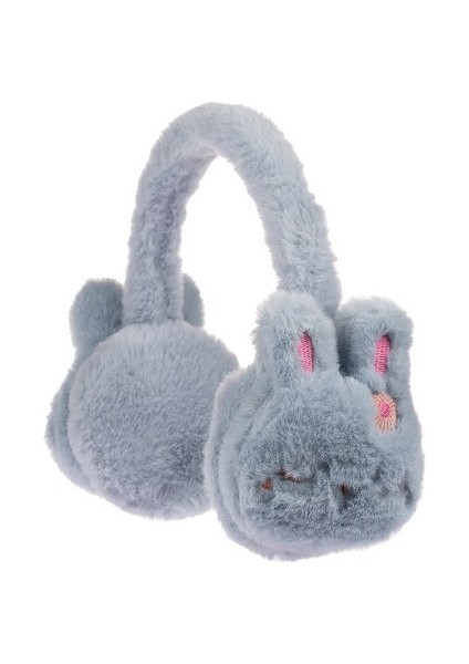 Arıcı Store Yeni Sezon Kız Çocuk Kışlık Buz Mavisi Rengi Peluş Kulaklık