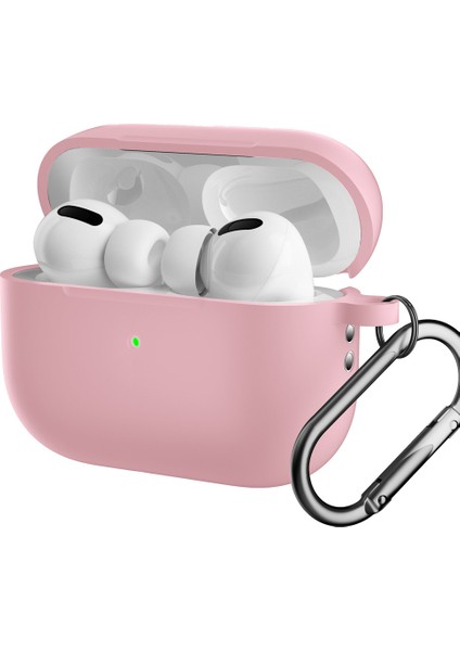 For Airpods Pro 2 ile Uyumlu Kılıf Silikon Tam Koruma Kancalı Anahtarlık Comely Silikon Kılıf
