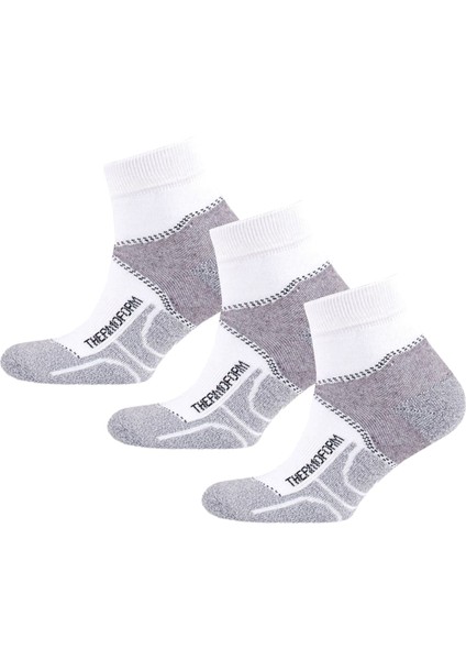 Unisex Walking Patik Çorap Beyaz 3'lü Paket