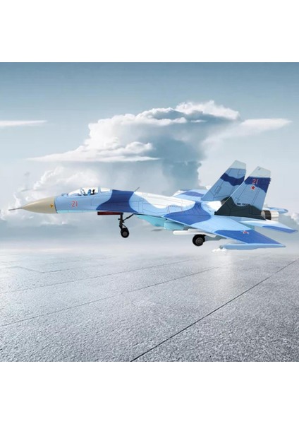 1: 100 Uçak Uçak Modeli Su-27 Savaşçı Ev Odası Dekoru Stand ile(Yurt Dışından)