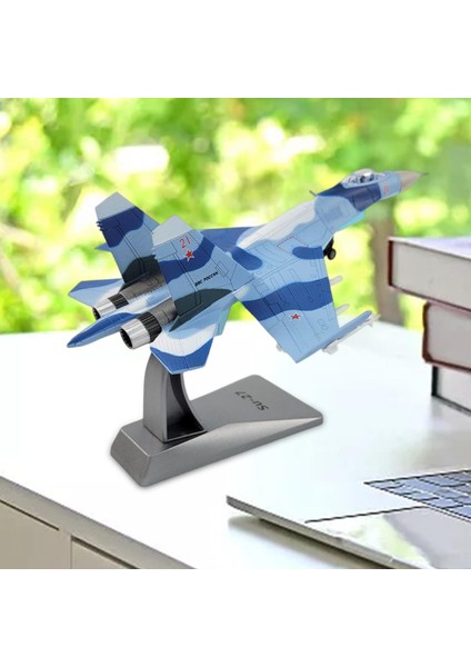 1: 100 Uçak Uçak Modeli Su-27 Savaşçı Ev Odası Dekoru Stand ile(Yurt Dışından)