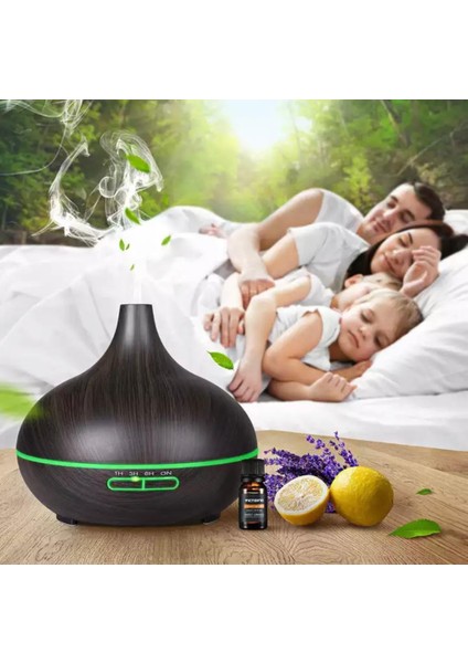 Ultrasonik Aroma Nemlendirici Hava Difüzör Kokulu Uçucu Yağ Difüzör 550 ml Kumandalı Buhar Makinesi fırsatları