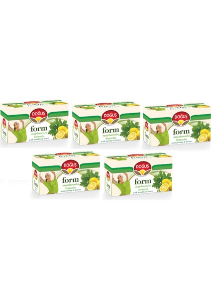 Form Maydanozlu Limonlu Bitki Çayı 5 Adet 20'li