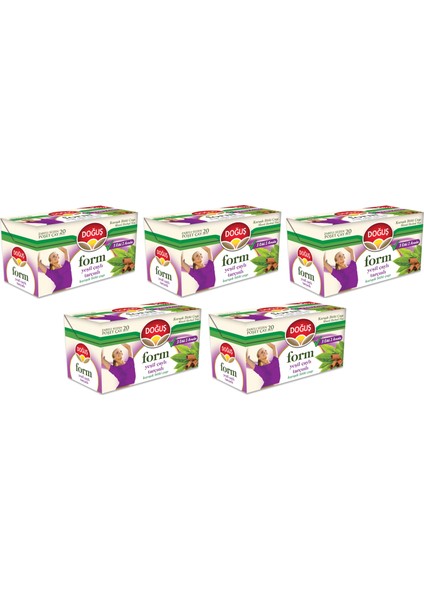 Form Yeşil Çaylı Tarçınlı Bitki Çayı 5 Adet 20'li