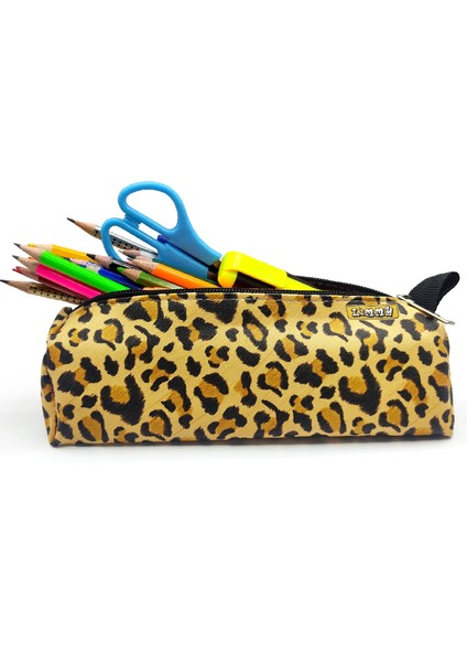 Kalem Kutusu Üçgen Leopar Desenli Kalemkutu Jumbo Vegan Deri Kalemlik modelleri