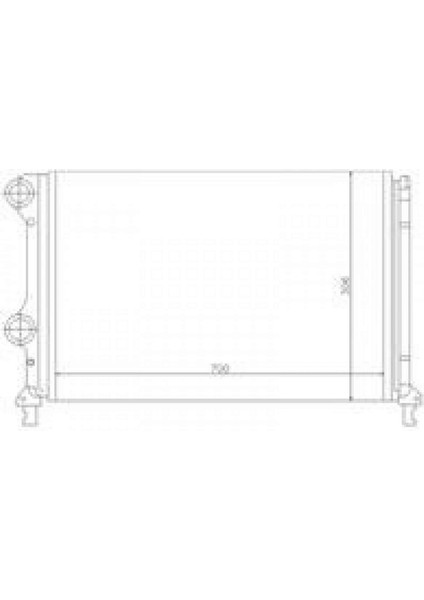 Radyatör Doblo 1.9 Jtd-1.3mtj Mek Ac Klimasiz 700X305X38 -46807378