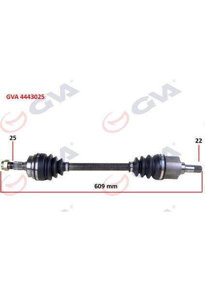 Komple Aks Sol Peugeot 306 1.6 93-00 609MM