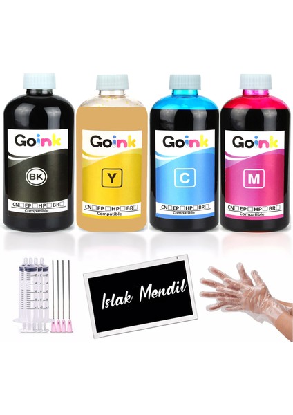 ® Muadil Epson L6580 112 Ecotank Pigment Mürekkep 4 Renk 500 ml