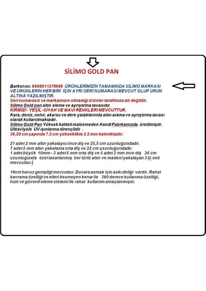 Gold Pan Altıın Arama Yıkama Tavası Siyah indirimleri