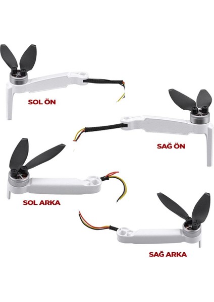 Xiaomi Fımı X8 Mini Pro / Mini Sol Arka Drone Motor Kolu Arm