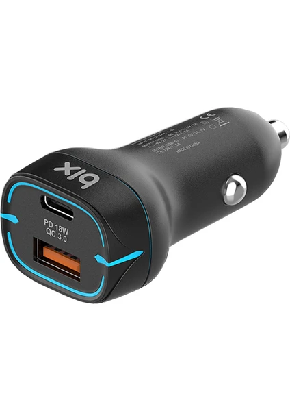 BX-CCP36WT 36W Qc 3.0 USB Pd Araç Içi Hızlı Şarj Adaptörü