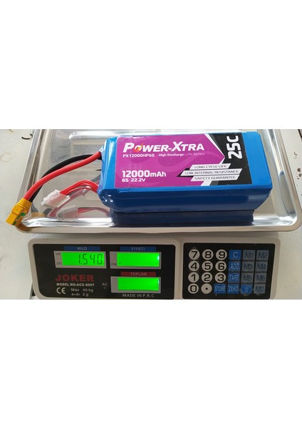 6s 12000MAH 25C Üst Kalite Lipo Pil - Lipo Batarya (Power-Xtra)